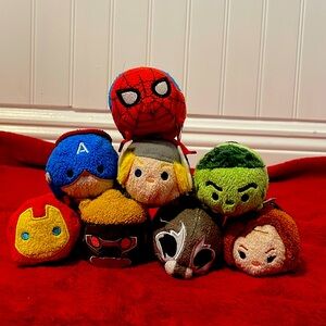 Disney Tsum Tsum plush Marvel themed lot of 8
